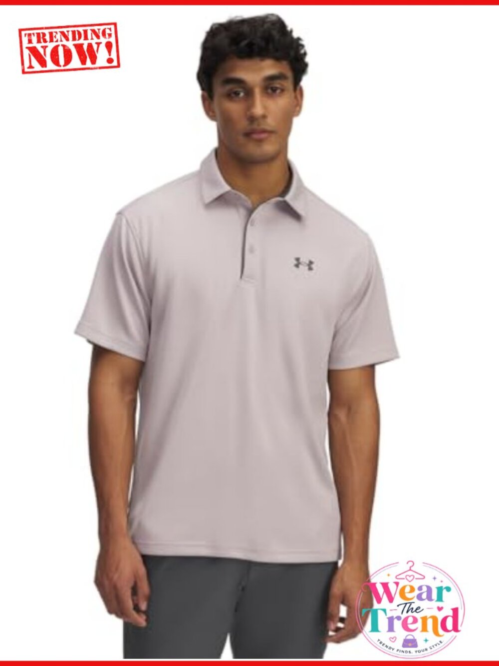 Men's Tech Polo Short Sleeve Lightweight Breathable Pullover Collared Shirt